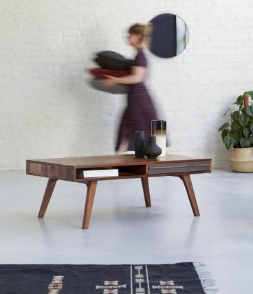 Table basse scandinave en pallisandre