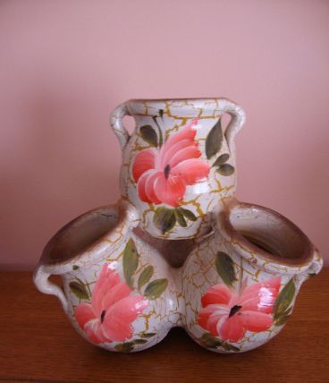 POTERIE TERRE CUITE VINTAGE PEINTE A LA MAIN