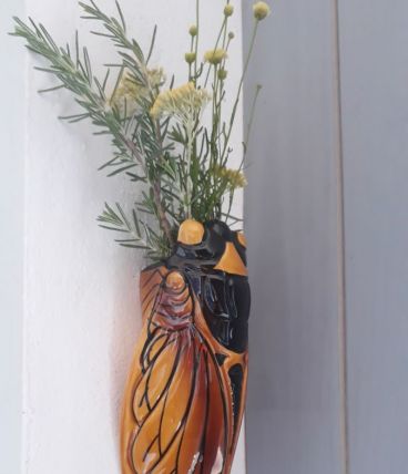 Cigale bouquetière, murale