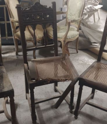 Chaises anciennes à restaurer (lot de 3)