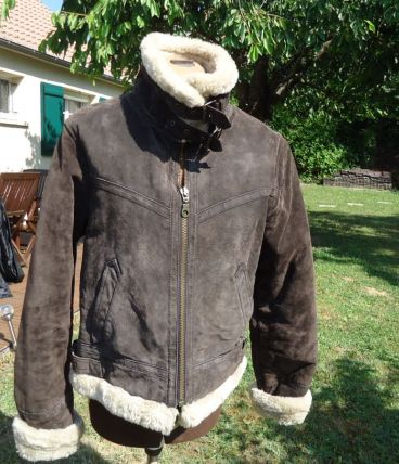 Blouson femme Taille 42 en croute de cuir de porc très chaud