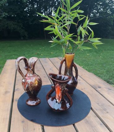 3 vases aux couleurs des années 70's
