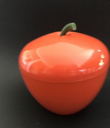 Seau à glaçons orange vintage 