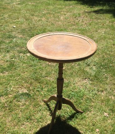 Guéridon ancien , plateau rond vintage