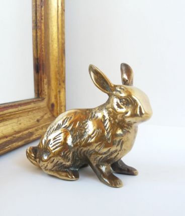 Lapin laiton doré vintage