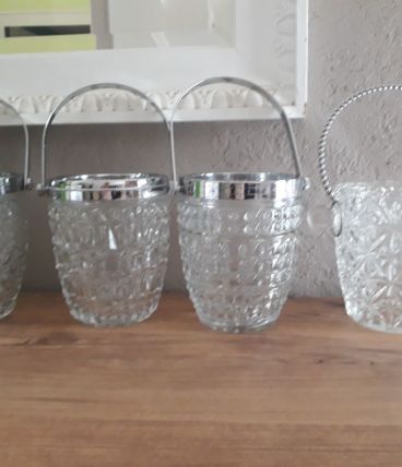 Ensemble de seaux à glaçons, tendance vintage