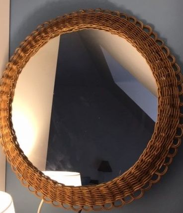 Miroir soleil osier 50cm   