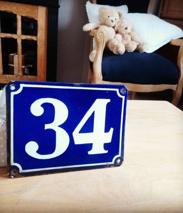 Plaque émaillée numéro de rue 