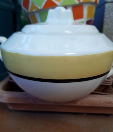 Sucrier Digoin Sarreguemines Modèle "Dinard" 