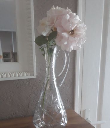 Carafe vintage, cristal véritable, taillé main