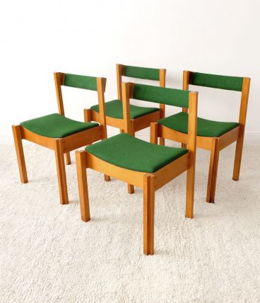 Lot de 4 chaises modernistes vintages