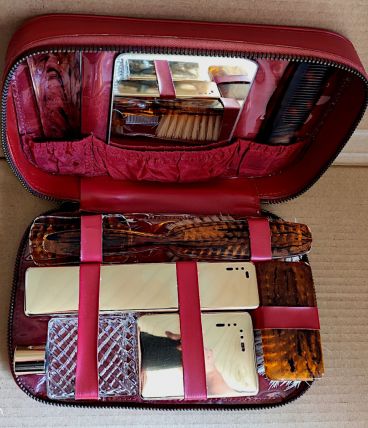 Valisette/Trousse de toilette VINTAGE de voyage
