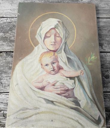 vierge à l'enfant signé p. Bonnave années 50 /60