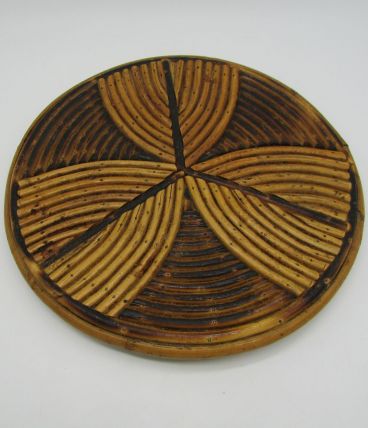 dessous de plat rotin vintage rattan trivet