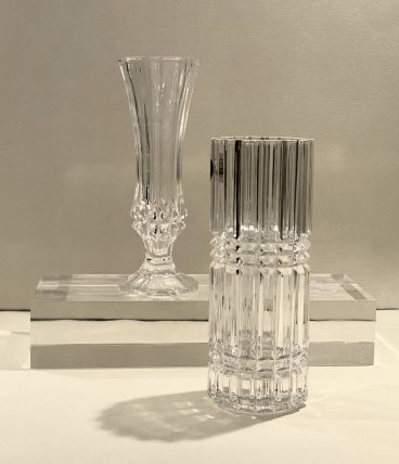 Lot de 2 vases en cristal