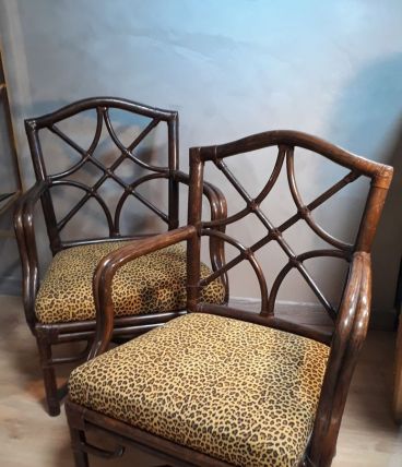 2 fauteuils en rotin. Bon état
