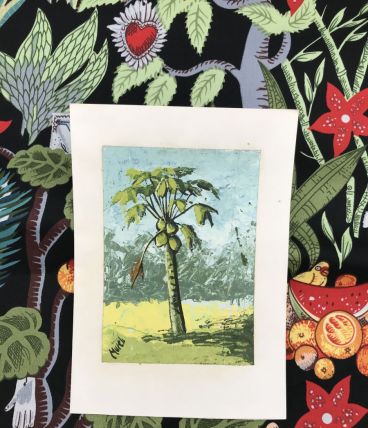 Tableau Huile Papier marouflé  10.5x15cm 