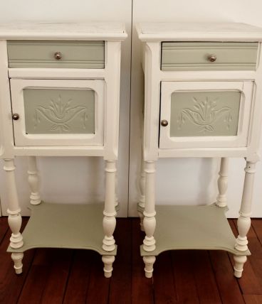 Lot 2 tables de chevet vintage