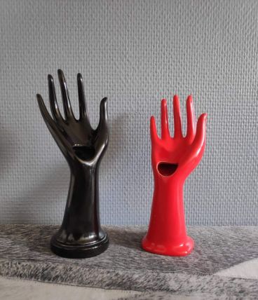 soliflore en céramique noir