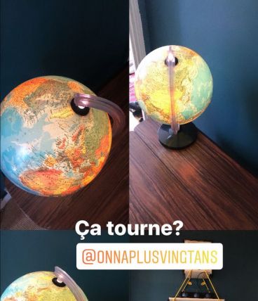 Mappemonde lumineuse Technodidattica. Vintage, années 80/90