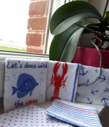 Lot de 6 lingettes lavables écologiques