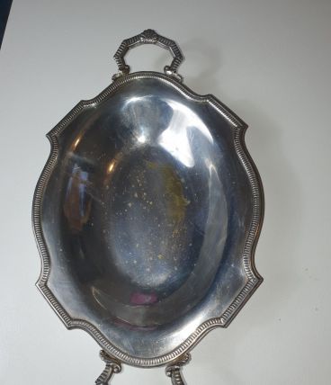 Légumier - plat  métal argenté