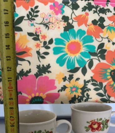 2 tasses vintage fleurs 