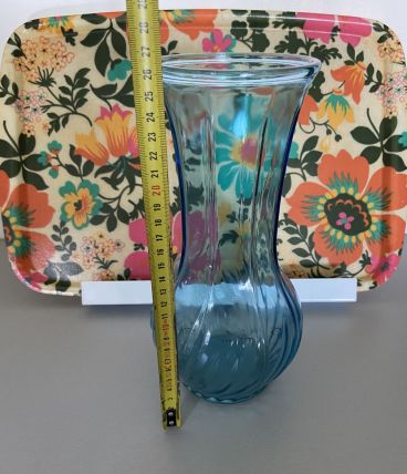 Vase bleu annee 70