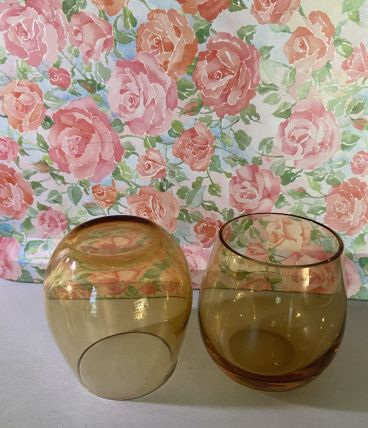 6 verres ambrés année 70’s