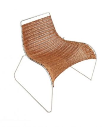Rib Chair”, prototype. Fauteuil en acier inoxydable