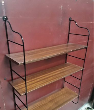 ETAGERE scandinave 1940 a 50 tomado, acier  et  3 plateaux 6