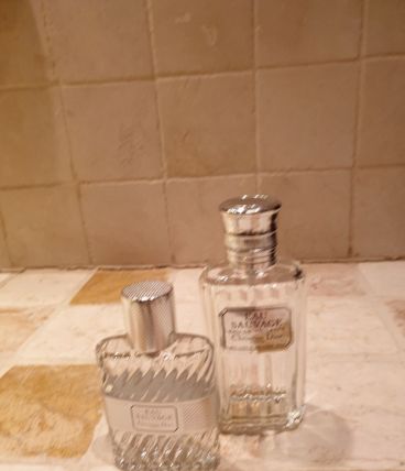 Lot 2 flacons vides  Eau sauvage Dior années 80