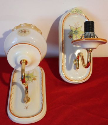 Paire appliques céramique années 80