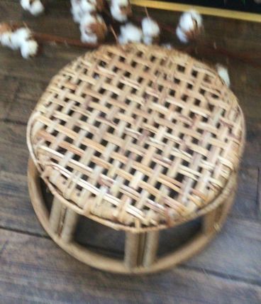 Tabouret balinais en rotin 