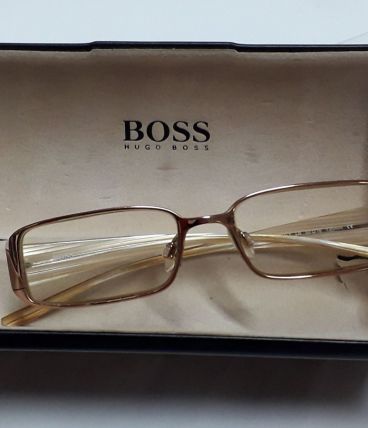 Monture de lunette dorée Hugo Boss