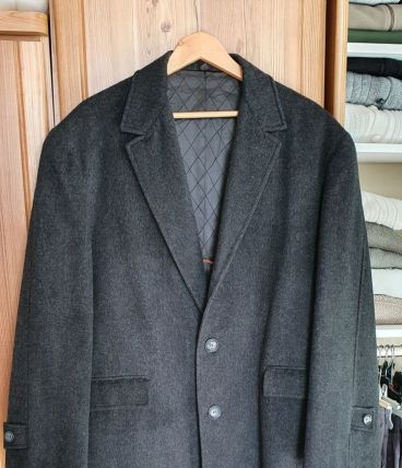 Manteau homme en tissus laine