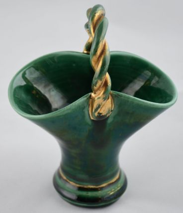 Panier vert en céramique de Louviers