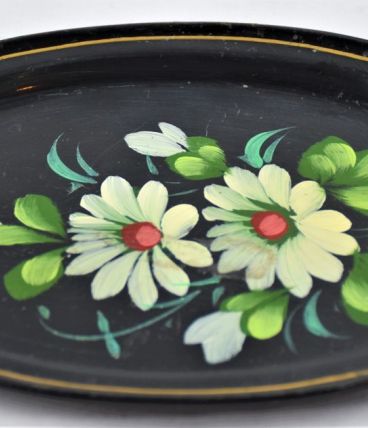 Mini plateau ovale peint main