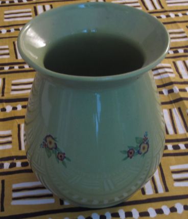 Vase vert – Faïence de Roanne, Coomans