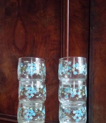 8 verres à eau - Collection Veronica myosotis 