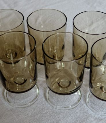 Lot 6 verres à pied vintage 