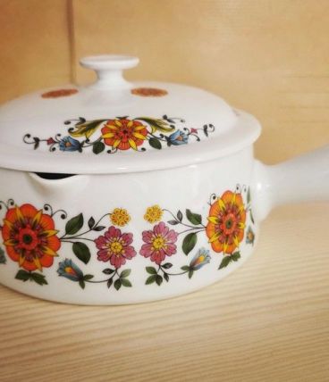 Caquelon casserole Royal porcelaine de luxe vintage