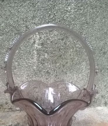 Panier en verre "travail artisanal"