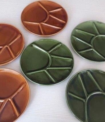 6 assiettes à fondue Faïencerie de Niderviller