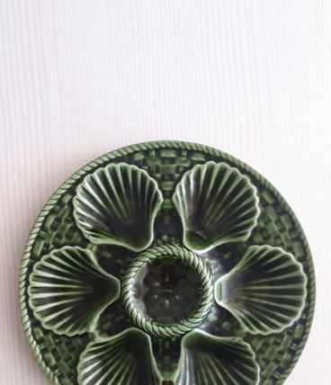 Assiette à fruits de mer faïencerie de Lonchamp