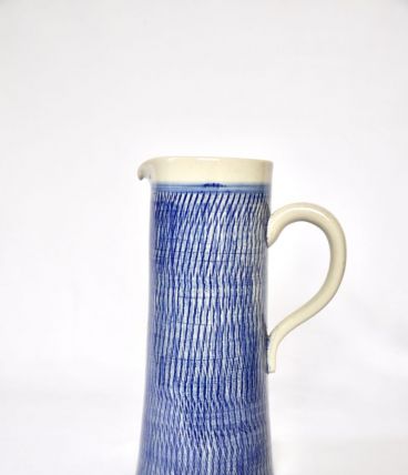  Carafe  Céramique texturée bleue