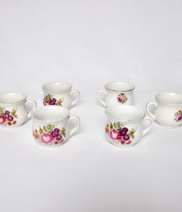  6 Tasses fleuries