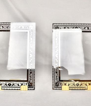 Cadre photo verre et argenté