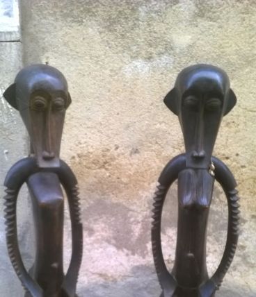 Couple de grande statue Africaine 