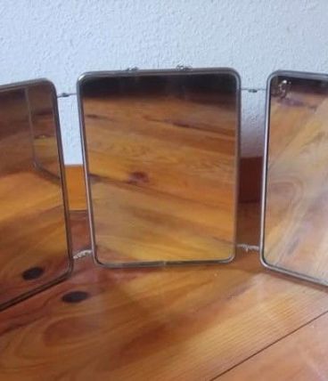 Miroir triptyque de barbier - Années 50/60